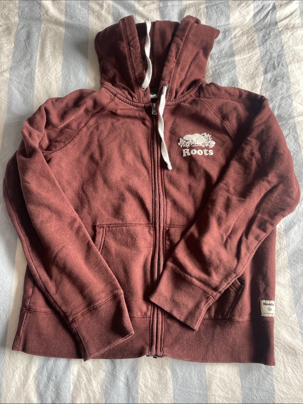Roots Brown Zip Up Sweater